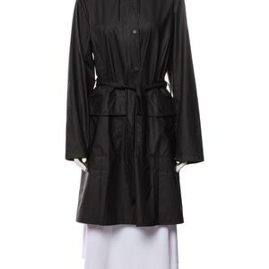 Rains Women's Black Hooded Jacket